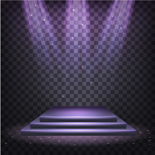 紫色灯光舞台效果矢量素材